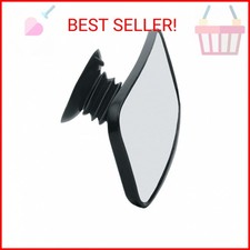 CIPA 11050 Suction Cup Rearview Mirror, Black, 8" W x 4" H