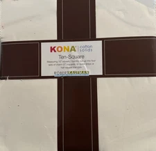 SAND CASTLE BY KONA COTTON SOLIDS FOR ROBERT KAUFMAN LAYER CAKE 10" 42PC