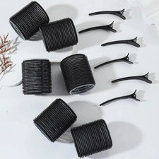 Self Grip 12pcs Large Hair Rollers Heatless Hair Curler Rollers Set With Clip US