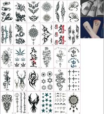 30pcs Small Body Arm Chest Leg Tattoo Dragon Tribal Scorpion STICKERS Waterproof