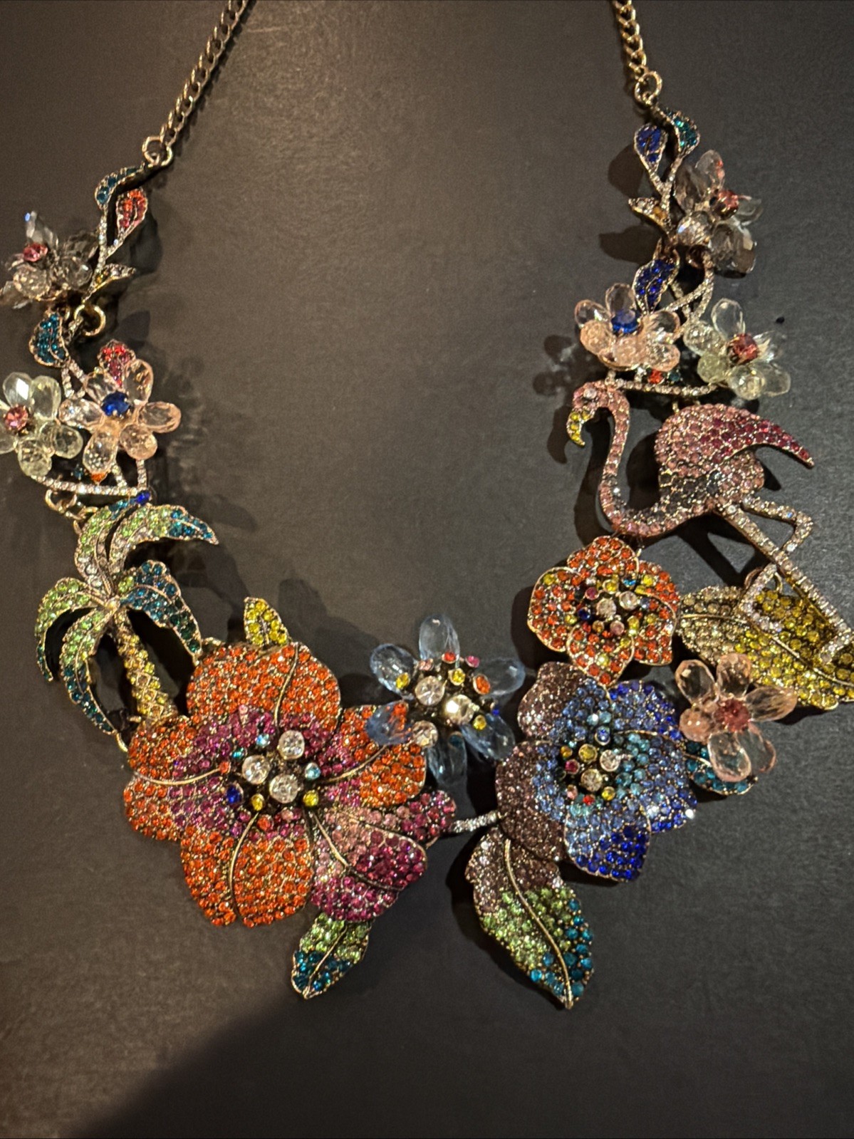 Signed Off Park Collection Multi Stone Floral Fla… - image 5