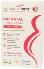 Prenatal Trimester 2  3 Plus Breastfeeding 60 Caps NaturoBest