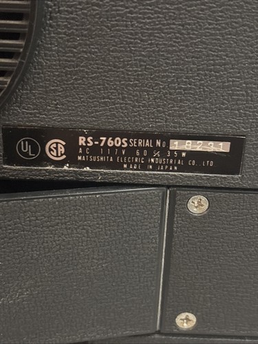 Panasonic RS-760S Reel W Lid Tested Working Solid State Stereo Phonic - Picture 12 of 18