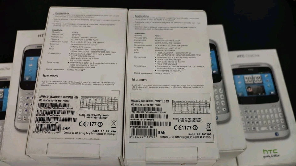 HTC Cha Cha  3G Android Smartphone NEW Super rare white colour - Image 3 of 4