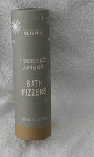 Olivina Bath Fizzers Frosted Amber NEW-6 COUNT
