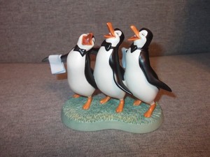 WDCC Disney Penguin Trio Anything for You Mary Poppins Box & COA Signed K Melton