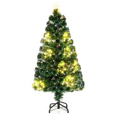 Sapin de Noël Artificiel à Fibre Optique de 180cm Guirlande Lumineuse 36 Lumièr