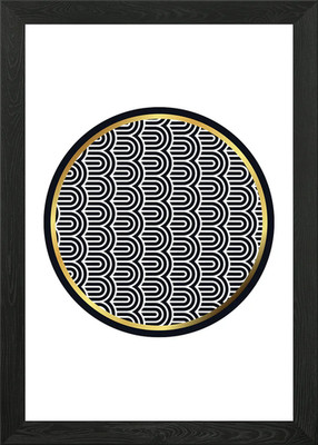 Geometrisches Muster gerahmtes Wandbild Poster Leinwanddruck Bild