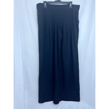 Eileen Fisher Womens Black Wide Leg Knit Trousers Size Medium Made in USA