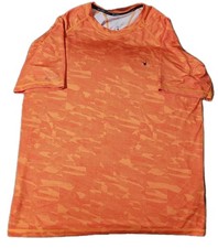 Spyder Swim Rash Guard Shirt Orange UPF 30 Quick Dry Surf Sand Sun Mens L 30x23