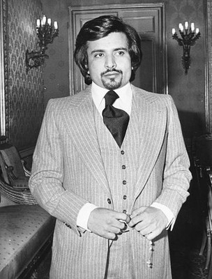 Oil Minister for Qatar Abdelaziz Bin Khalifa Al Thani in Paris 1980 Old Photo