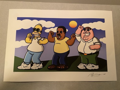 #ad Father#x27;s Day Phil Simpson Art Print Signed PP Printer Proof $99.99