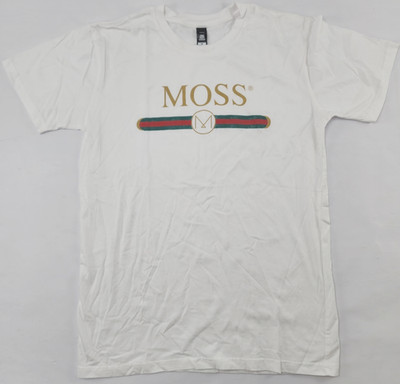AS Colour Staple MOSS Graphic Tee White T-Shirt Size M Unisex Streetwear