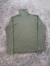 VTG Polo Ralph Lauren Sweater Men's L Green Turtleneck Pullover Lightweight