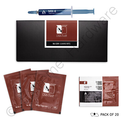 Arctic MX-4 Wärmeleitpaste 4g Tubenpaste 2025 + 20 x Noctua Reinigungstücher