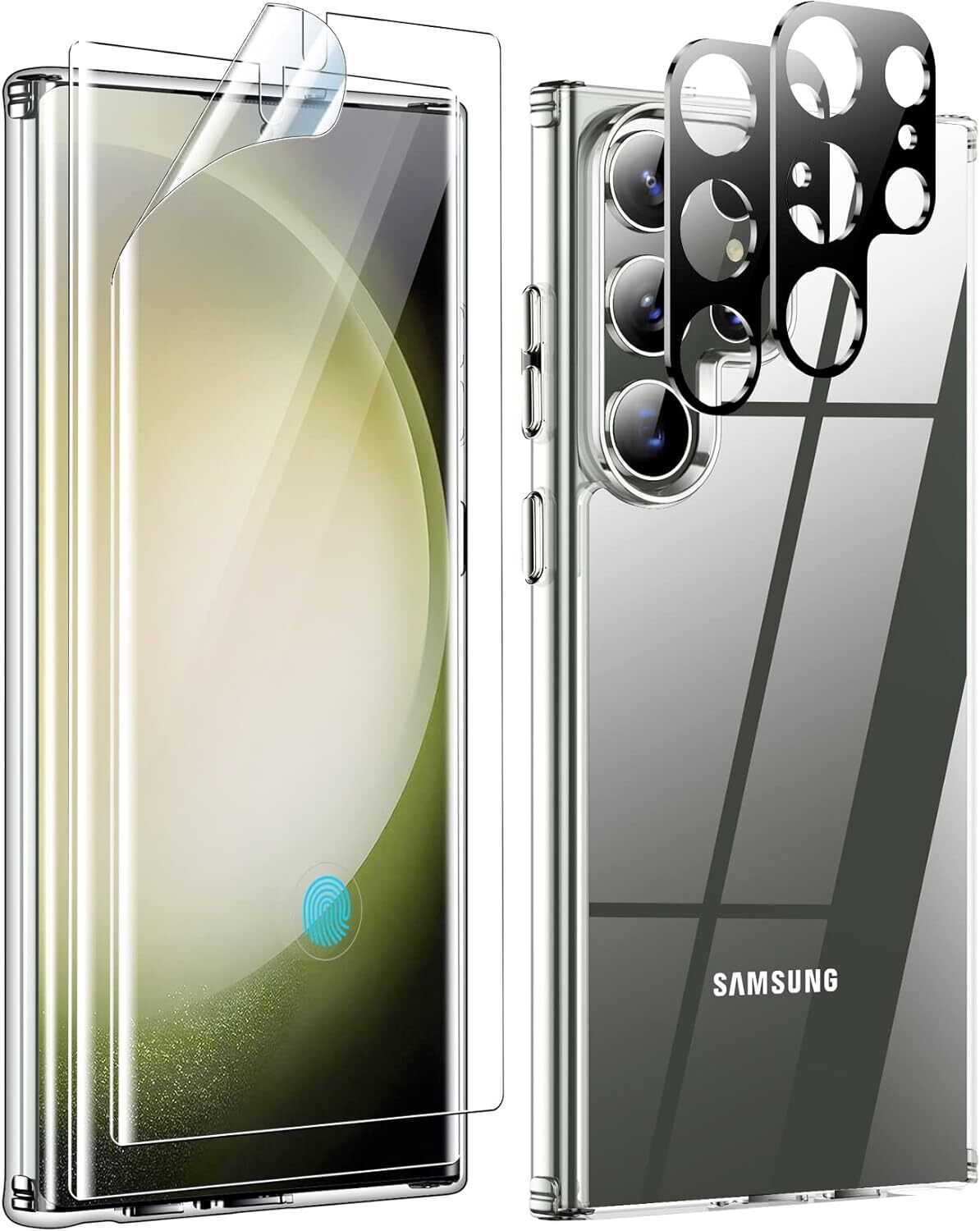 for Samsung Galaxy S23 Ultra Case, with 2 Pcs [Camera Lens Protector+Soft Screen