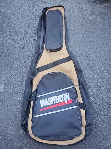 Washburn Guitar Acoustic Case Soft Shell Carry Travel Backpack Adult Brown Black - Picture 1 of 5