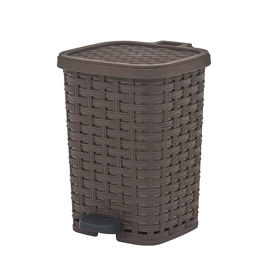 Superio Rattan Step On Trash Can with Removable Liner