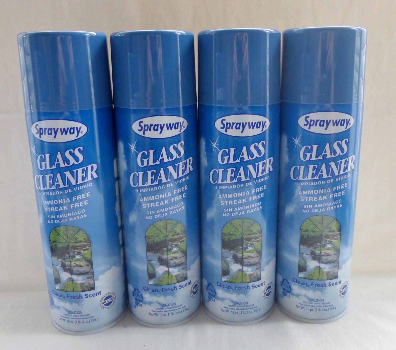 4 Sprayway Glass Cleaner Streak Free Clean Fresh Scent 23 Oz eBay