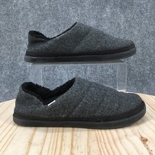 Toms Slippers Womens 9 Ezra Flats Slip On Grey Fabric Casual Comfort Round Toe
