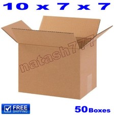 50 - 10x7x7 Cardboard Boxes 32-ECT Mailing Packing Shipping Corrugated Carton