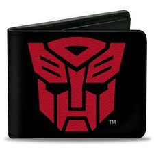 Transformers Autobot Shield Vegan Leather Men Bi-Fold Wallet Official Licensed