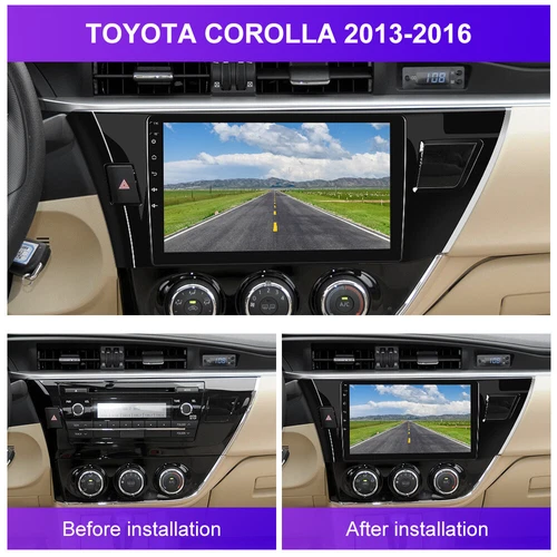 Radio estéreo para automóvil para Toyota Corolla 2014-2016 CarPlay GPS navegación WIFI Android 13.0 - Imagen 3 de 10