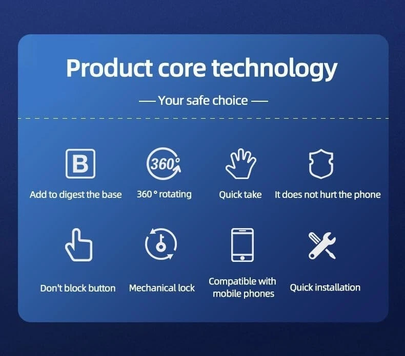 Motorcycle Phone Mount 1s Auto Lock 100mph Military Anti-Shake Holder 360° - Image 2 of 4