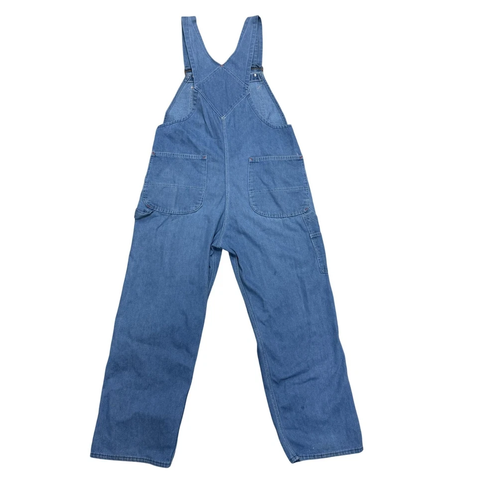 Mono de Colección Años 70 Big Mac Azul Jean Cuadrado Bak BIB Denim Trabajador PINTORES Pantalones Foto 2 de 4