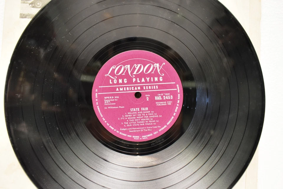 Rodgers & Hammerstein's State Fair LP Soundtrack 1962 London Records Mono Rare - Image 4 of 4