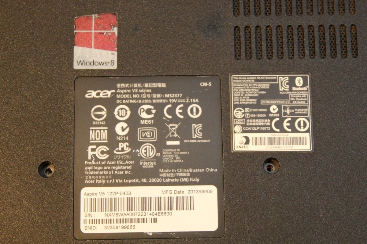 Acer Aspire V5 MS2377 Laptop 120GB Hard Drive 6GB Ram | eBay