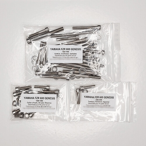 Visserie carter FZR600 YAMAHA Genesis vis BTR inox n°3 de qualité supérieure