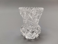 DDR Glas Kristall Vase klein Blume DEKO 6,5 cm