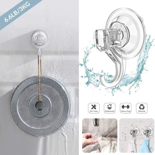 2 PIEZAS Ventana Ducha Gancho Taza Corona de Pared Colgador Ventana Ducha Cocina - Imagen 3 de 12