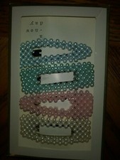 a new day 4 Hair Clips Multicolor Beads New