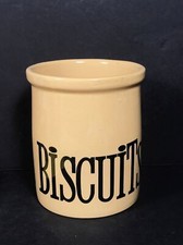 T. G. Green yelloware crock, Biscuit container utensil crock Farmhouse Kitchen