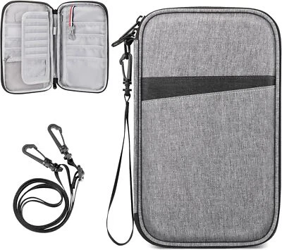 FINTIE Family Passport Holder Wallet RFID Blocking Travel Document Organizer Clutch Bag