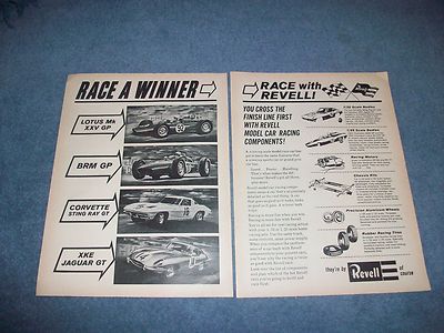 1964 Revell 1/32 1/24 Scale Slot Cars Vintage 2pg Ad ''Race a Winner''