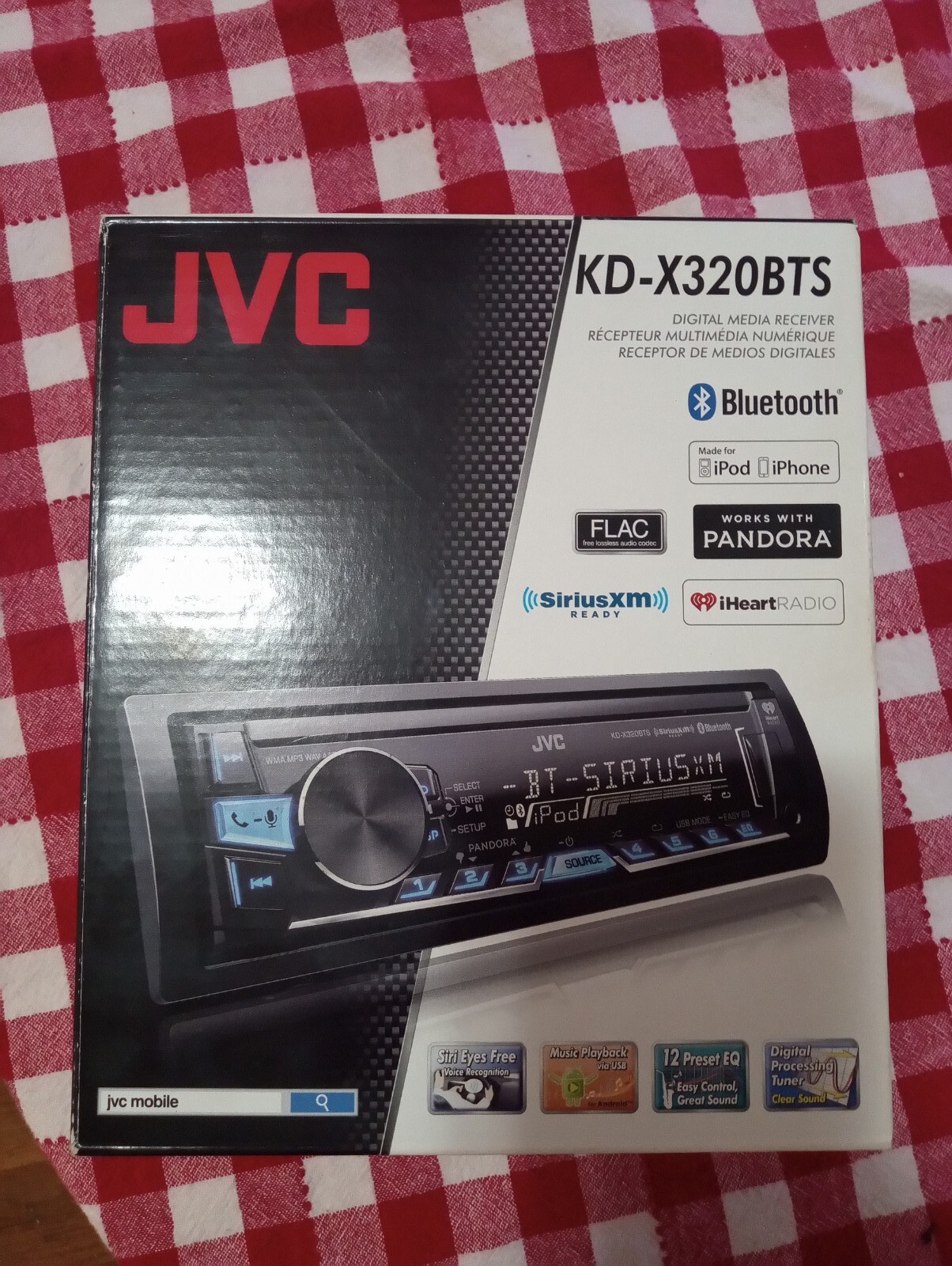 JVC KDX320BTS Bluetooth Media Player Car Stereo iPhone Android AM FM
