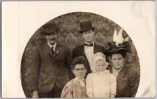 RPPC POSTCARD CIRCA 1910s LARGE FAMILY OF FIVE NATURE ALBUM PRINT UNMARKED