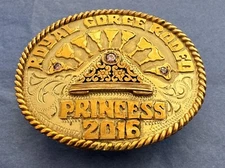 Vintage Canon City Colorado 2016 Royal Gorge Rodeo Princess Trophy Belt Buckle