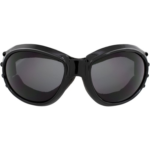Birdz Eyewear Bald Eagle Padded Motorcycle Riding Safety Goggles Black w/Clear - 第 7/9 張圖片