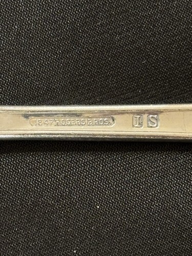 1937 First Love By 1847 Rogers Bros 3 Pc Set / 9” Cold Meat Fork W/ Design - Picture 11 of 13