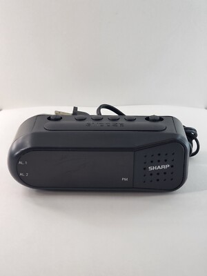Sharp Model SPC100 Digital Dual Alarm Clock Black