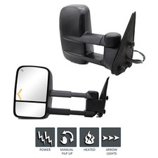Tow Mirrors For 1999-2002 Chevy Silverado Sierra Power Heated Arrow Signal Lh Rh