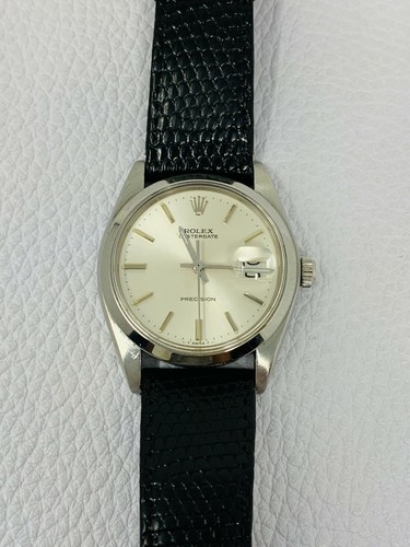 Rolex Oysterdate Precision 34MM Silver Stick Dial Ref. 6694 - Picture 1 of 9