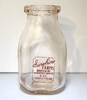 Sunshine Farms Dairy Milk Bottle Half Pint Glass Lafayette, Indiana Vintage