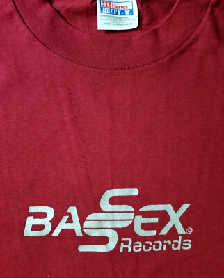 BASSEX RECORDS XTRA LARGE VTG EDM RAVE T-SHIRT TECHNO ELECTRO DJ Flyer HYPEBEAST