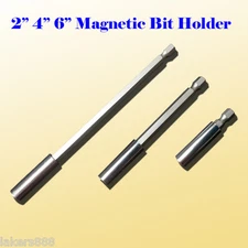 3x Magnetic Bit Extension Holder 2"/4"/6" Quick Change 1/4" Hex Shank 