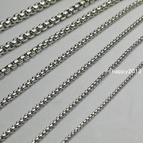 2/2.5/3/3.5mm Wholesale Lot Of Silver Stainless Steel Box Chain Necklace 18"-30" - Picture 1 of 4